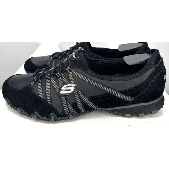 Skechers Womens Shoes Leather Dream Come True 21140 Slip On Sneakers Black 9 - Picture 3 of 12